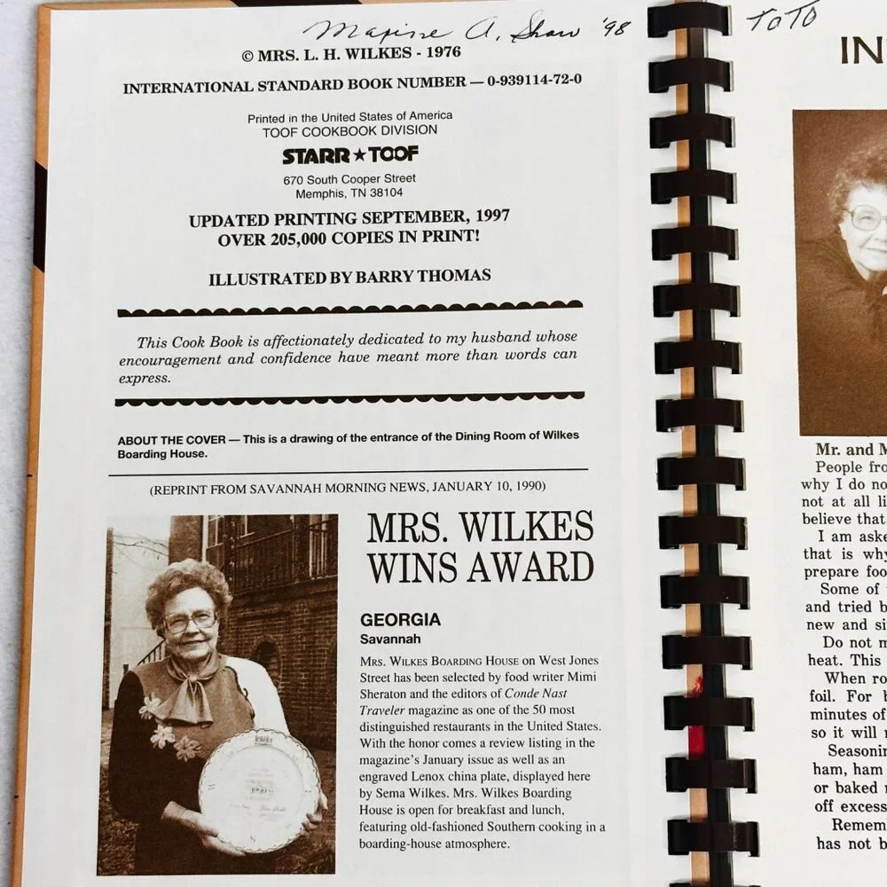 Recipes from Mrs. Wilkes Boarding House explore culinary